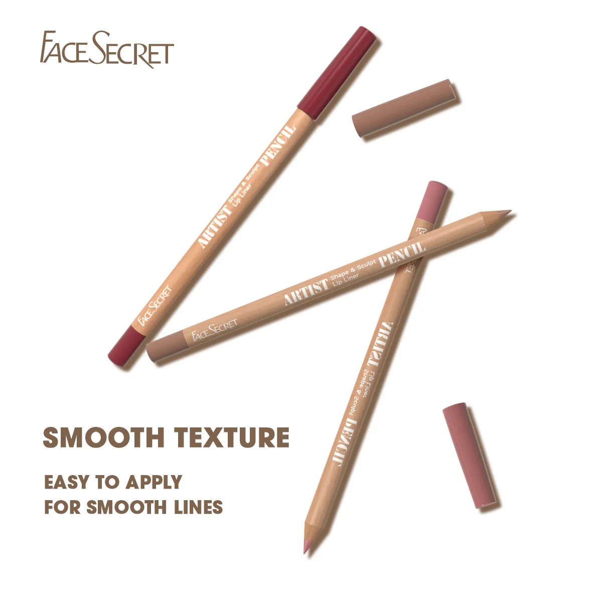 Face Secret 3Pcs Long-Lasting Velvet Lip Liner Matte Lipstick Waterproof Perfect Gift for Christmas Day, Lip Liner Set 6