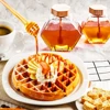 Hexagonal Glass Honey Bottle with Wooden  Pot Stirring Rod Sealing Clear Jam Jar Kitchen Home Storage 220ML/380ML 4