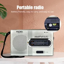 BC-R21 휴대용 AM FM 라디오 수신기 플레이어 표준 3.5MM 헤드폰이 내장된 스피커 내장 휴대용 경량 초박형