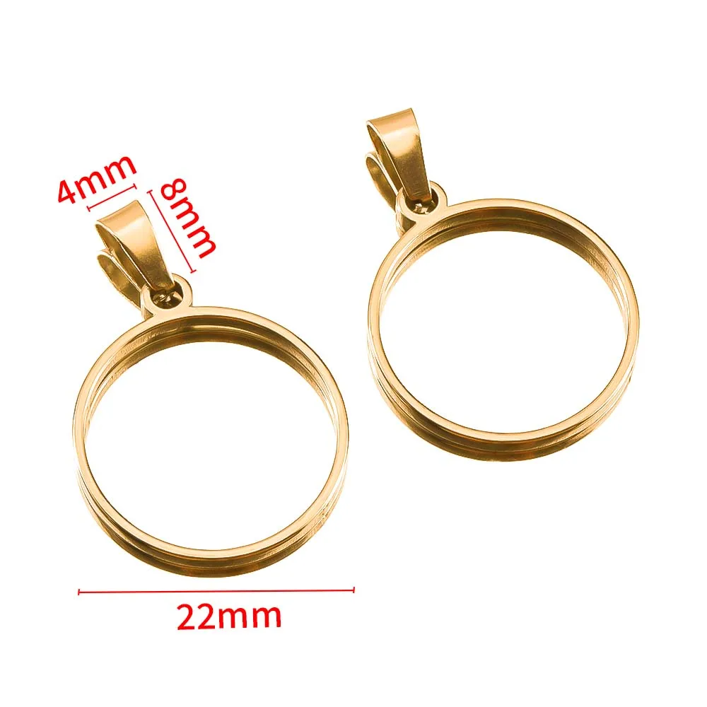 80 Cadres De Boucles D'oreilles Creux En Acier Inoxydable Doré - Formes Rondes Et Carrées - DIY Bijoux