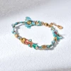 Bracelet poisson mignon en acier inoxydable pour femmes, corde colorée tissée à la main, style Boho, breloque, bijoux d'amitié populaires