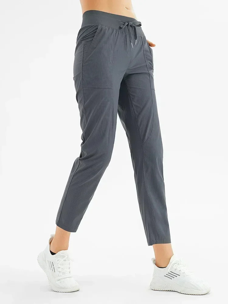 Lemon Spring And Summer Women's Sweatpants Loose Quick Dry Casual Nine Points Pants Running Yoga Fitness Elastic Sports Pants