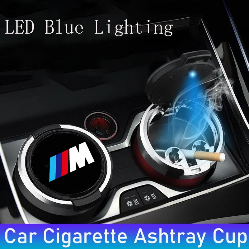 Car Ashtray Blue LED Light Suitable for BMW M Performance E46 E90 E60 X5 F01 F10 F30 E36 E39 E87 M1 M2 M3 M5 X1 X3 X4