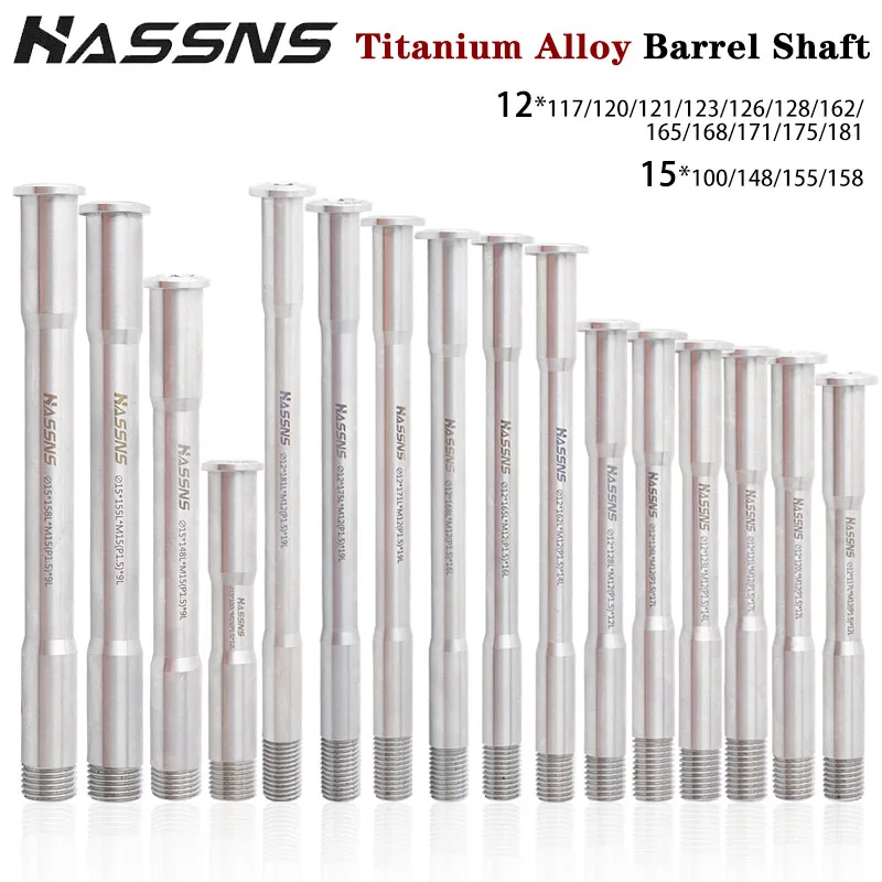 HASSNS MTB Thru Axle 12MM 15MM Titanium Alloy Mountain Bike Shaft