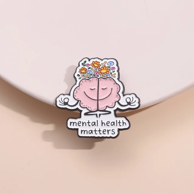 Mental Health Enamel Pins Brooches Lapel Badges  1