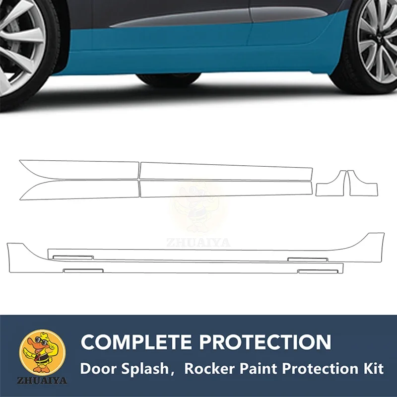 

PreCut Rocker Panels Paint Protection Clear Bra Guard Kit 7.5mil TPU PPF For AUDI A7 RS7 S7 BASE S-LINE 2012-2018