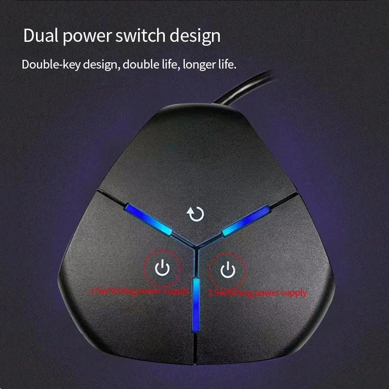 TEUCER Home External Extension Line Computer Mobile Desktop Startup Buttons Swit