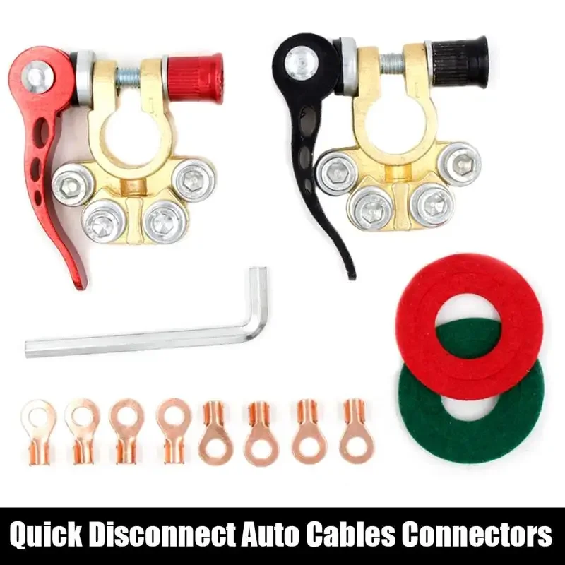 

Car Accessories 1 Pair Battery Terminals Quick Disconnect Auto Battery Terminal Wire Cable Clamp Terminal Screw Connection