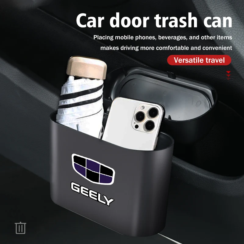 Hanging Car Trash Can Garbage Dust Case Storage Pressing Bin For Geely LC EC8 Atlas CK2 CK3 GT GC9 Geometry C Tugella GX3 CK