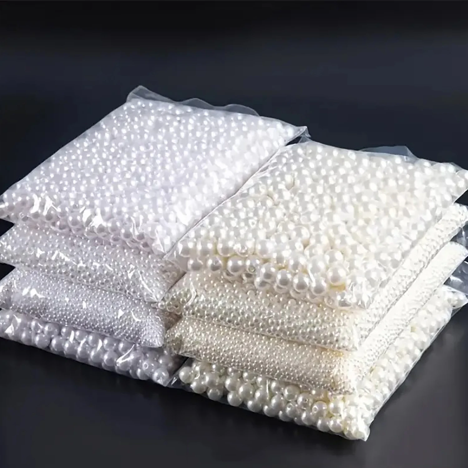60-1000pcs ABS Pearl Beads Loose Round Beads Craft For Fashion Jewelry Making Acrylic DIY Imitation 4mm/6mm/8mm/10mm/12mm