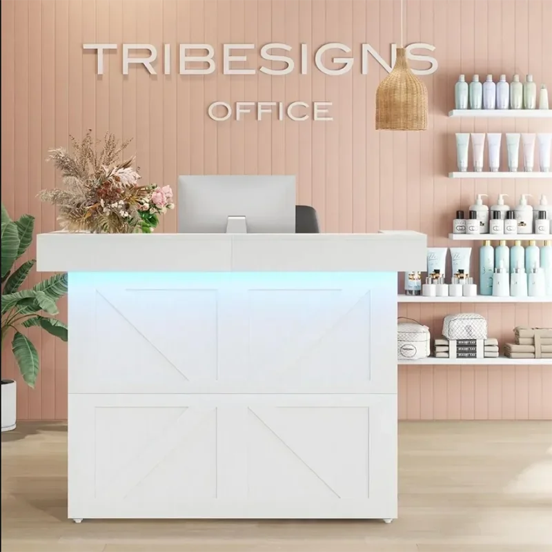 Church Furniture Grocery Store Counter Bar Furnishings Desk Salon Corner Office With Storage Escritorios De Oficina Reception
