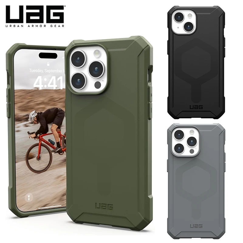 Uag Essential Per Apple Iphone 15 14 13 12 Pro / Pro Max Custodia Premium Rugged Magsafe Per Iphone 14 15 Plus /+ Cover Protettiva
