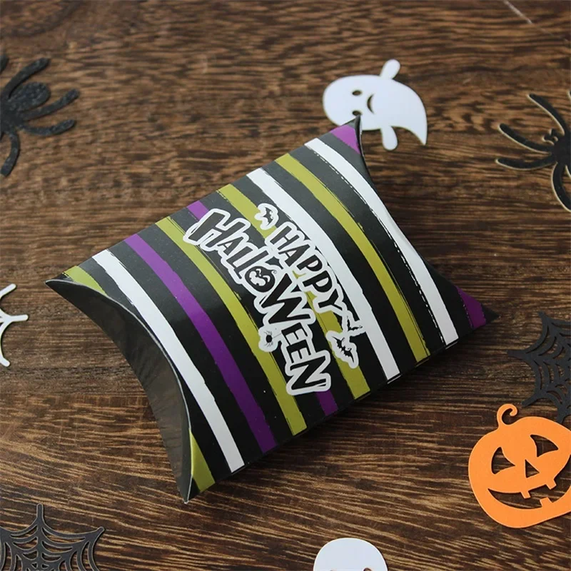 10 stücke halloween kissen geformte bonbon box geschenk box, halloween kürbis boo geist hexe geschenk box – Detail 4