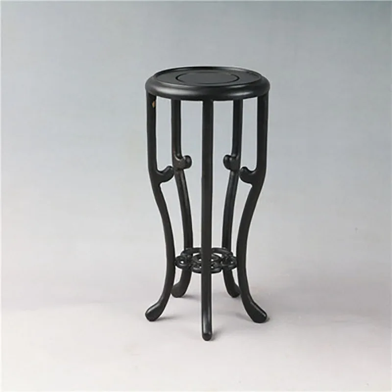 Wood Bonsai Pedestal Vase, High Tall Circle Display, Artical Statue, Luxury Collection Base, Classical Design