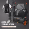 VEVOR Push Lawn Sweeper, 21-inch Leaf & Grass Collector, Strong Rubber Wheels & Heavy Duty Thickened Steel Durable to Use with L 5