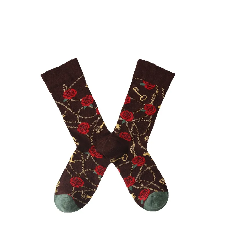 2025e French Oil Painting For Women Trendy Ins Internet Celebrity Personality Casual Jacquard Skateboard Street HyunA Flower_voghion.com