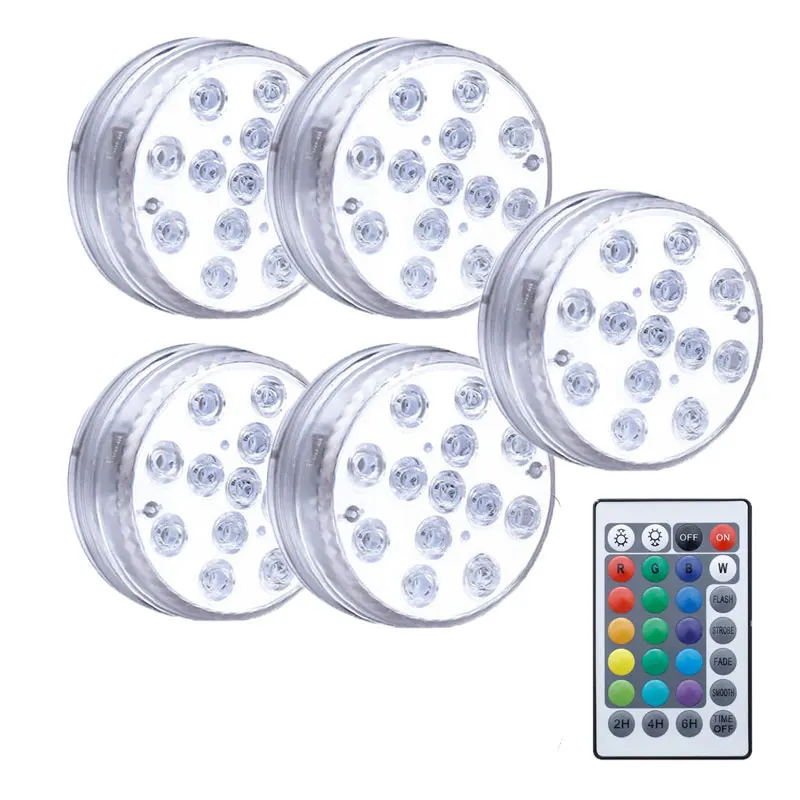 

Multi Color Submersible LED RGB IP68 Waterproof Underwater Night Lamp Tea Light Vase Bowl Party Wedding Christmas Decoration New