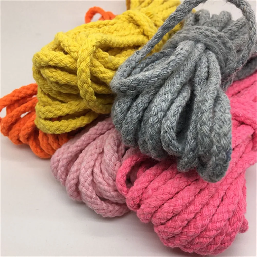 2-24meter 5mm Colored Hollow Cotton Rope Craft Decorative Twisted Soft ...