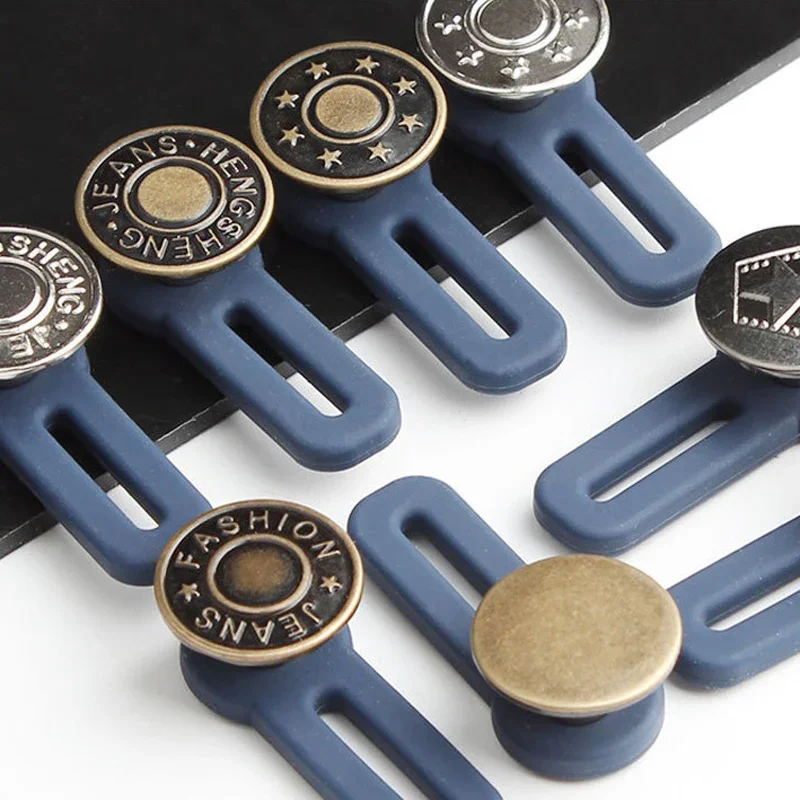 Jeans Retractable Button Buckle Clothing Pant Jeans Button Waistband Adjustable Extended Buckle Jeans Ceinture Sewing Button 4