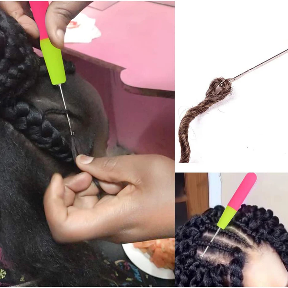 플라스틱 코바늘, 헤어 위빙용 코바늘, 드레드락 니트 헤어 위빙용 코바늘