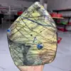 Pretty Natural Crystal Quartz Polished Gemstone Large Labradorite Stone with Blue or Yellow Flashy 3