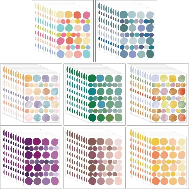 D7YB 10 Sheets Irregular Colorful Dots Wall Decal Removable Playroom Wall Sticker Kids Room Wallpaper Nursery Decors