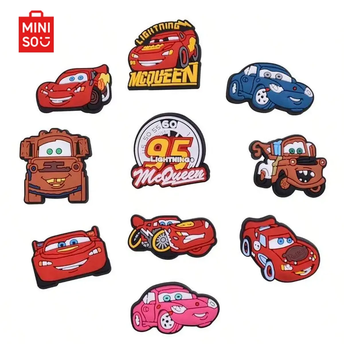10pcs Cars Shoe Decorations Accessories Charms For Clogs Bogg Bag Bubble Slides Sandals shoe charms