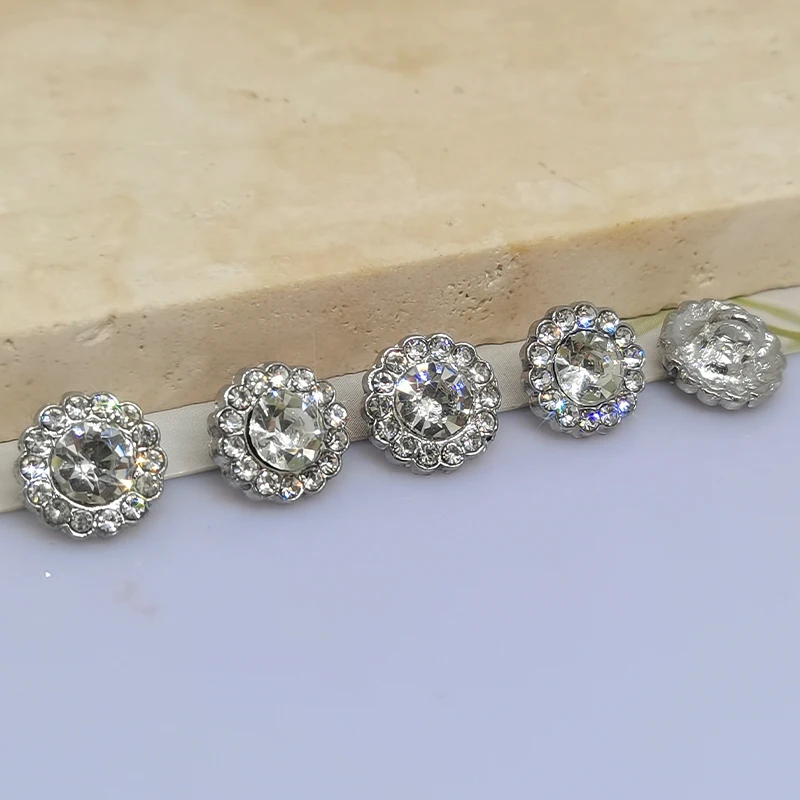 10MM Mini Luxus Strass Blusen Tasten Von Kleidung Mode Herz Perle Perlen Dekor Taste Up Hemd Nähen Bekleidung DIY – Detail 7