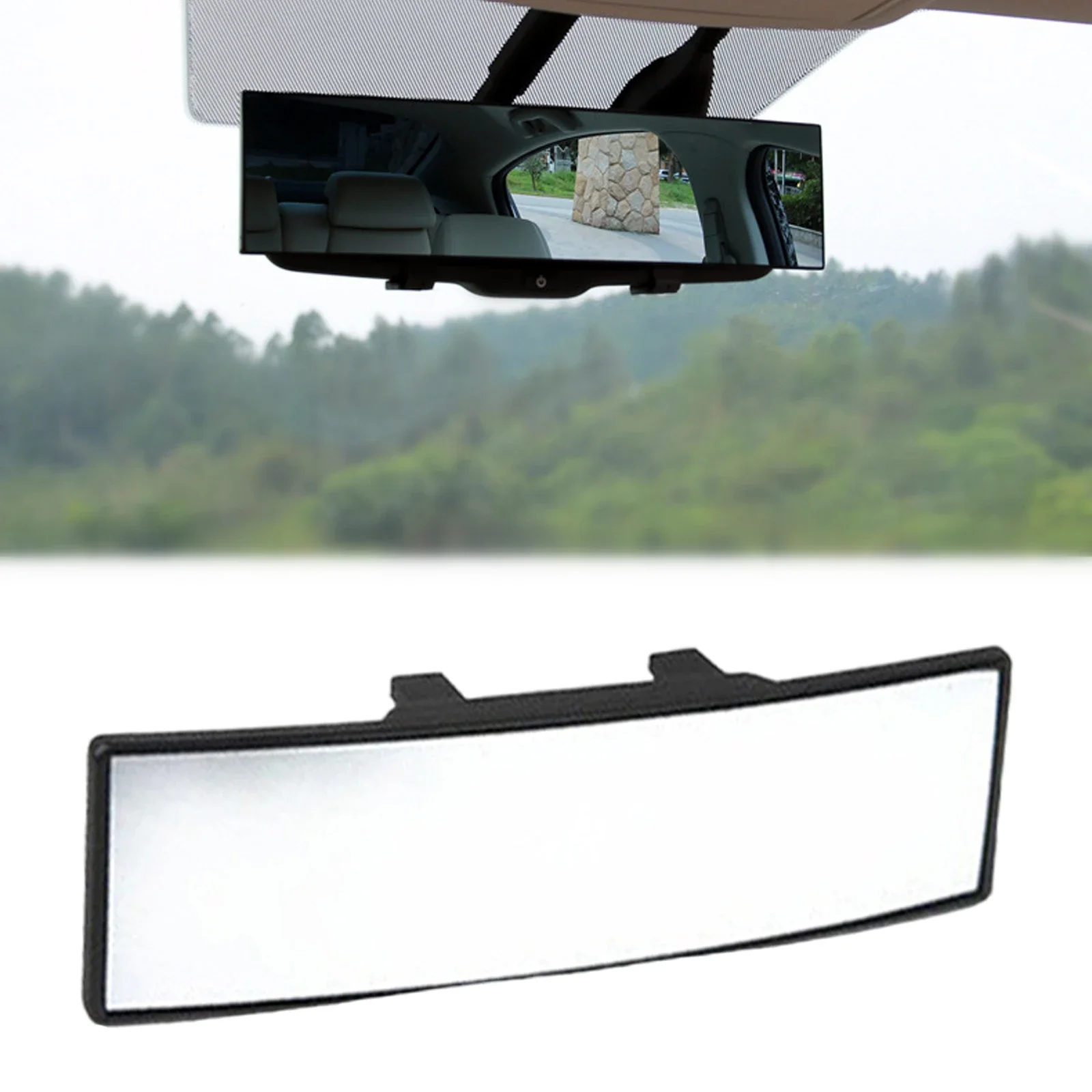 

Car Wide Angle Curved Plane Mirror Interior Mirrors Anti Dazzle Reflector Large Field Rear View Reversing Mirror Car Accessories