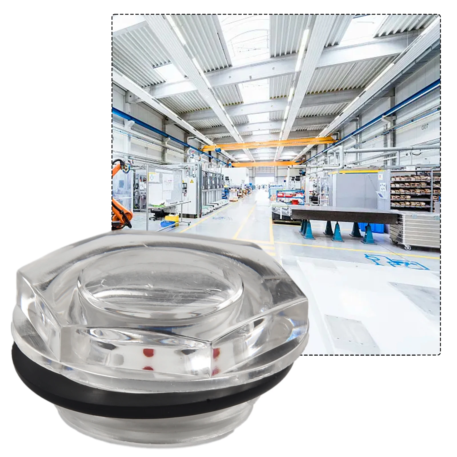 

G34 Male Thread Air Compressor Fitting Transparent Oil Sight Glass Quality Material Built and Tested to High Standards
