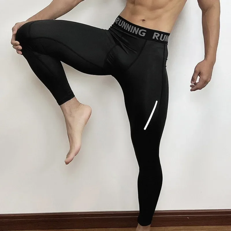 

Mens Tight Gym Compression Pants Quick Dry Fit Sportswear Running Tights Men Legging Fitness Training Sexy Sport Gym Leggings