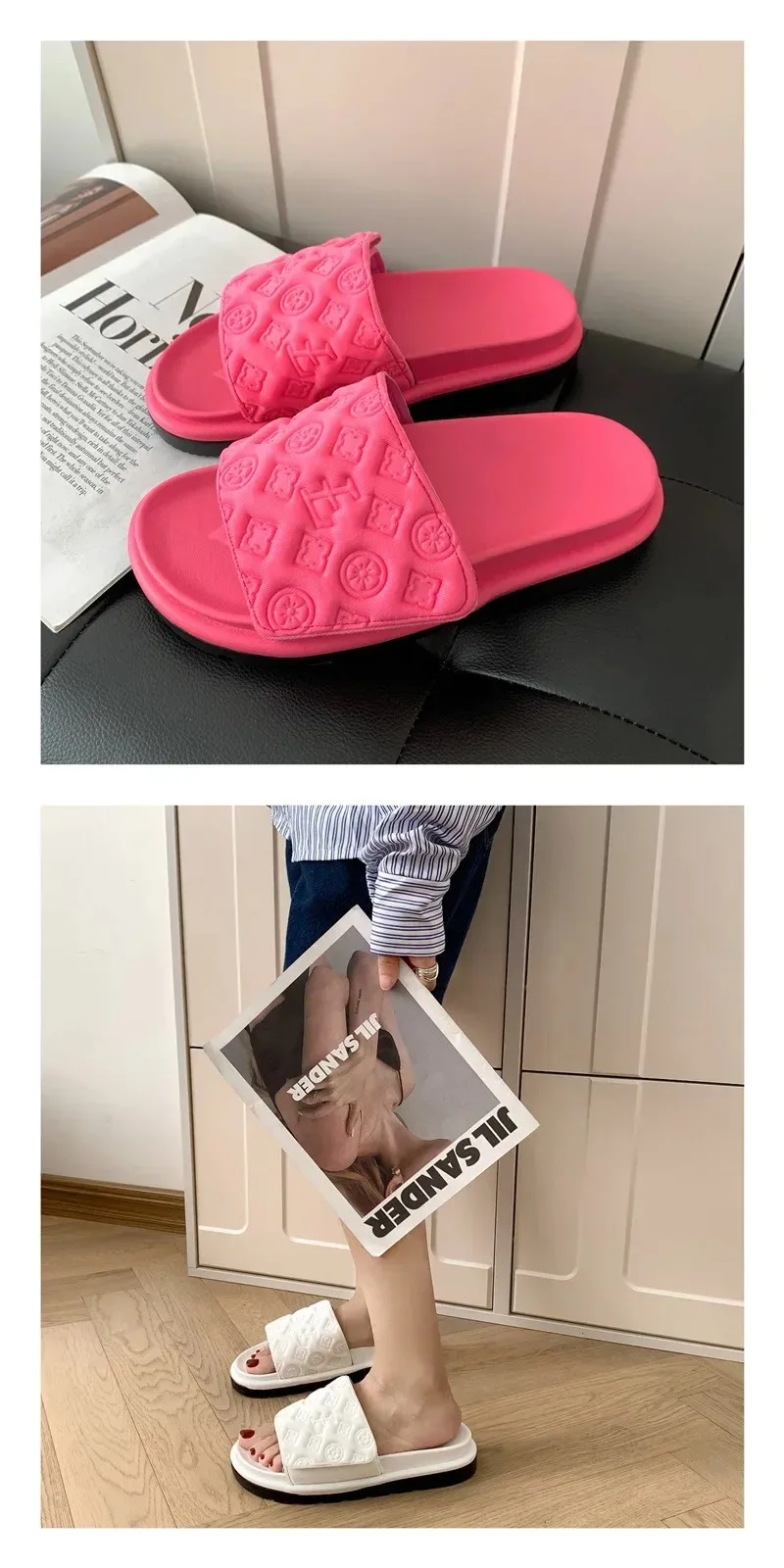 شباشب سحرية للنساء لباس خارجي صيفي 2025 نمط جديد متعدد الاستخدامات نعل سميك ناعم من الأسفل شباشب متخصصة غير قابلة للانزلاق مادة PVC