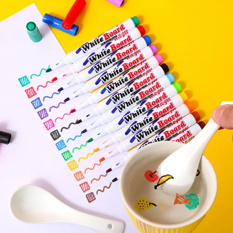 Magical Water Painting Pen Water Floating Doodle Pens Kids Drawing Early  Education Magic Whiteboard Markers Art Supplies