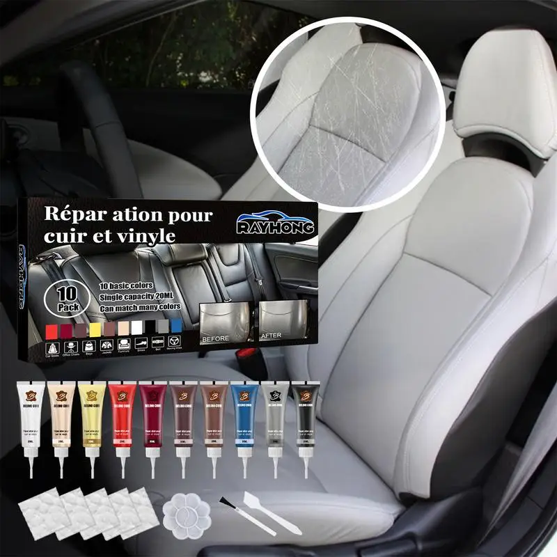Leather Repair Kit For Car Seat 20 Ml Leather And Vinyl Repair Kit