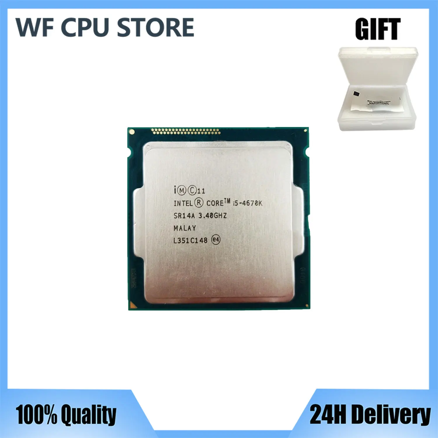 

Intel Core i5-4670K i5 4670K I5 4670 K 3.4 GHz Quad-Core Quad-Thread 84W 6M CPU Processor LGA 1150