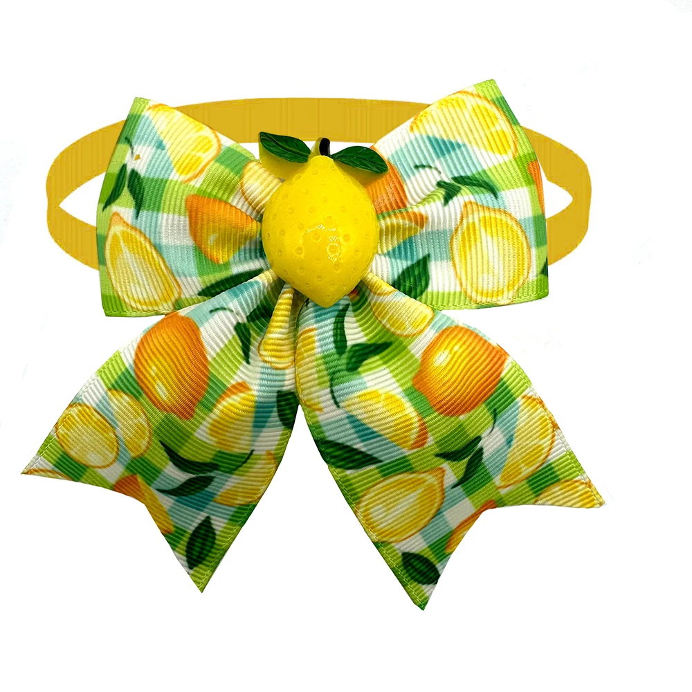 30pcs Small Dog Bow Ties Fruit Style Pet Supplies Pet Dog Bow Tie Summer Dogs Supplies Pet Dog Collar Accessories Puppy Bowties 5
