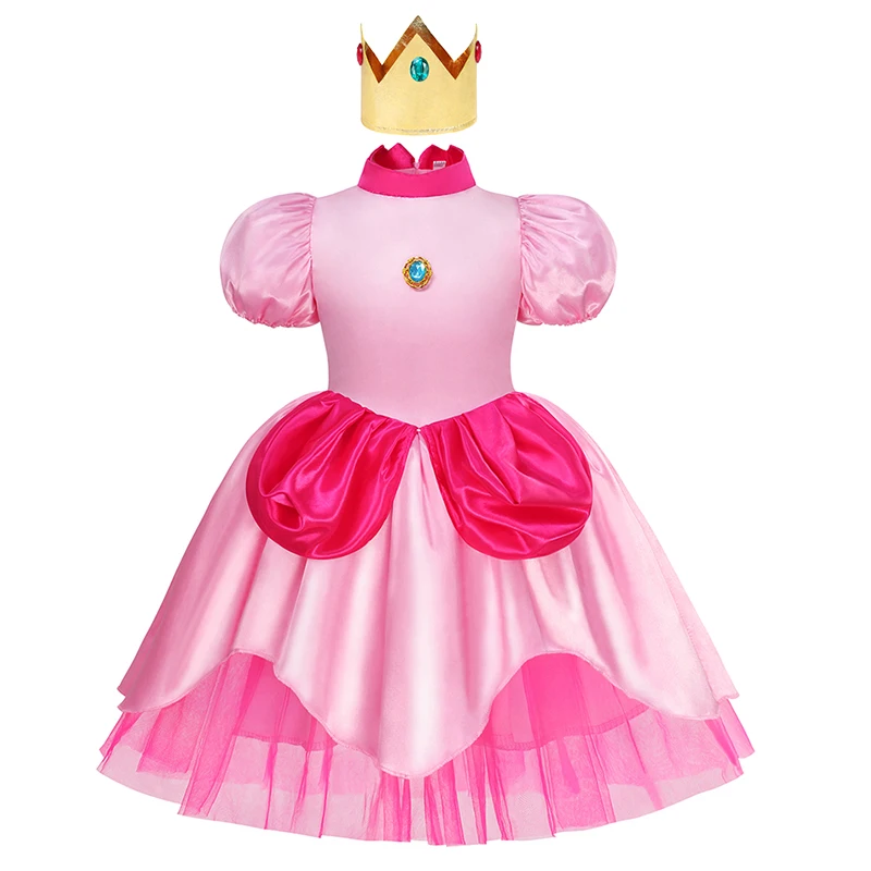 Costume de jeu de pêche pour enfants, robe de princesse cosplay pour  filles, vêtements d'Halloween, tenues de fête d'anniversaire et de carnaval  pour enfants