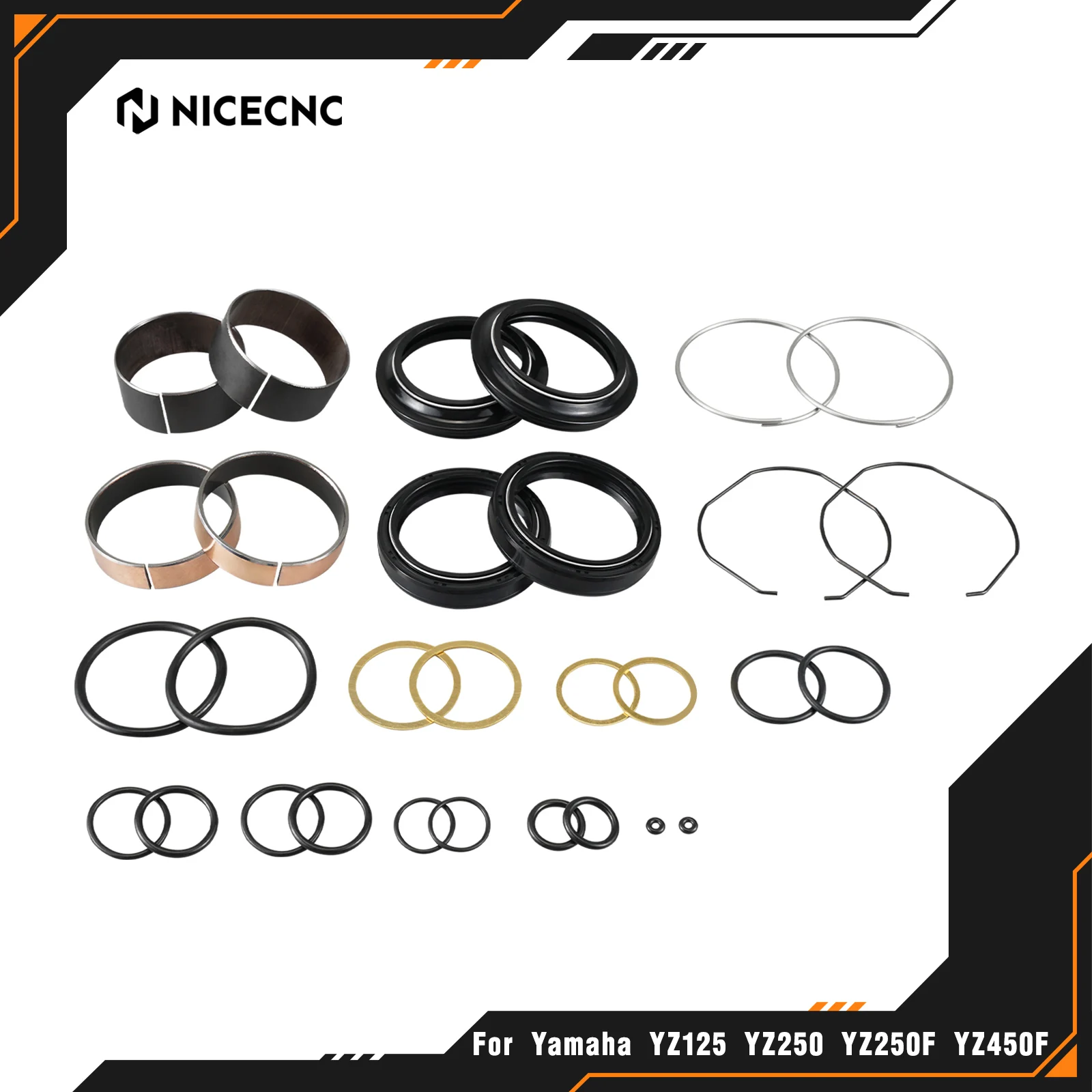 NICECNC Für Yamaha YZ125 YZ250 1996–2003 YZ250F YZ426F YZ450F WR250F WR400F WR426F WR450F WR250R WR250X Vorderradgabeldichtungssatz
