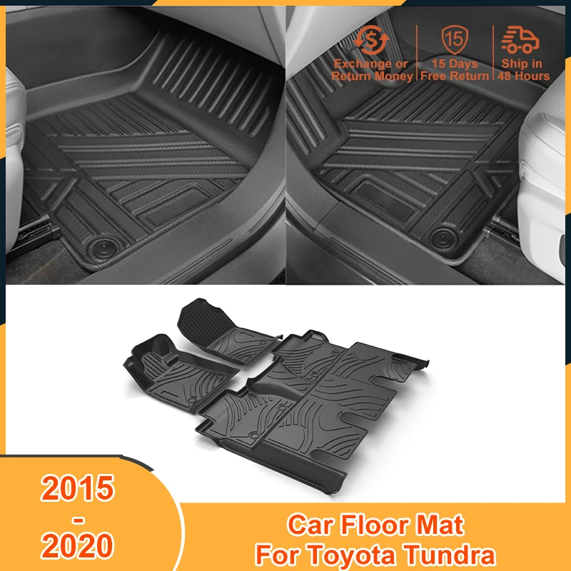 

2015-2020 Floor Mats for Toyota Tundra 2015 2016 2017 2018 2019 2020 Accessories TPE Non-Slip Scratch Waterproof Foot Pad Cover