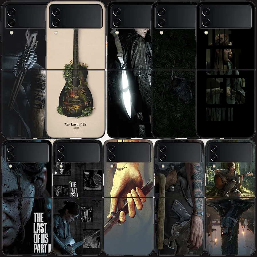 L'Ultima Parte Degli Stati Uniti 2 Custodia Per Samsung Galaxy Z Flip 3 Flip 5 4 5G Cover Rigida Nera Per Cellulare Samsung Z Flip 5 5G Pc Di Lusso Sh