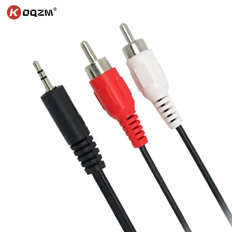 3 9 футов 5 мм штекер к двойному 2 RCA штекерному кабелю стерео ПК аудио сплиттер Aux