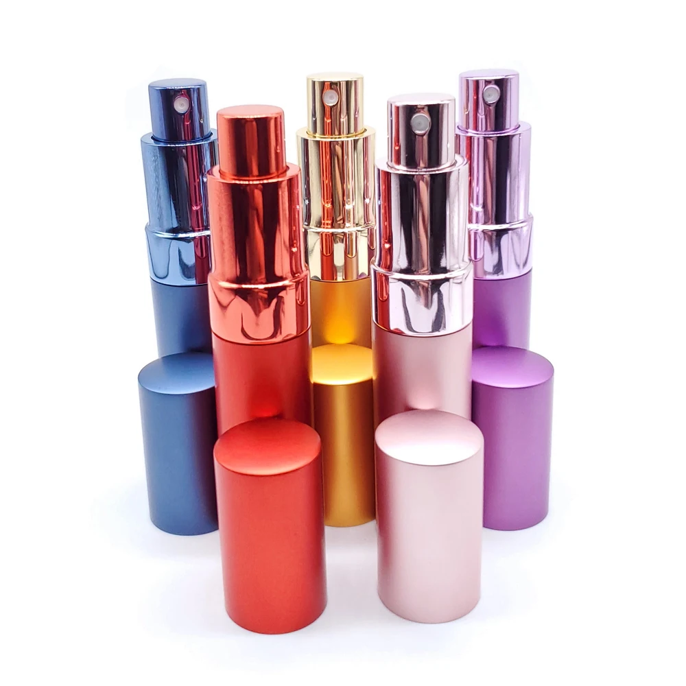 화장품용 15ML 향수 분무기, 휴대용 액체 용기, 여행용 알루미늄 스프레이 알코올 빈 리필용 병, 50 개