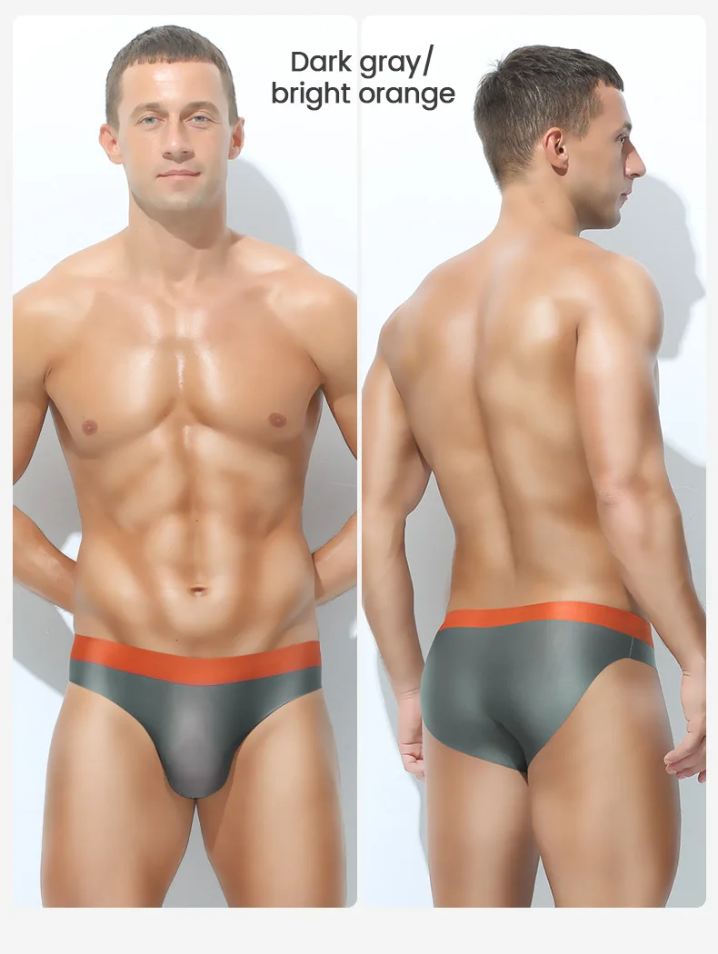 Herren Eisseide Nahtlose Unterwäsche 3D-Formgebung Dreieckige Unterhose Sommer Dünne Unterhose Herren Sportshorts – Detail 25