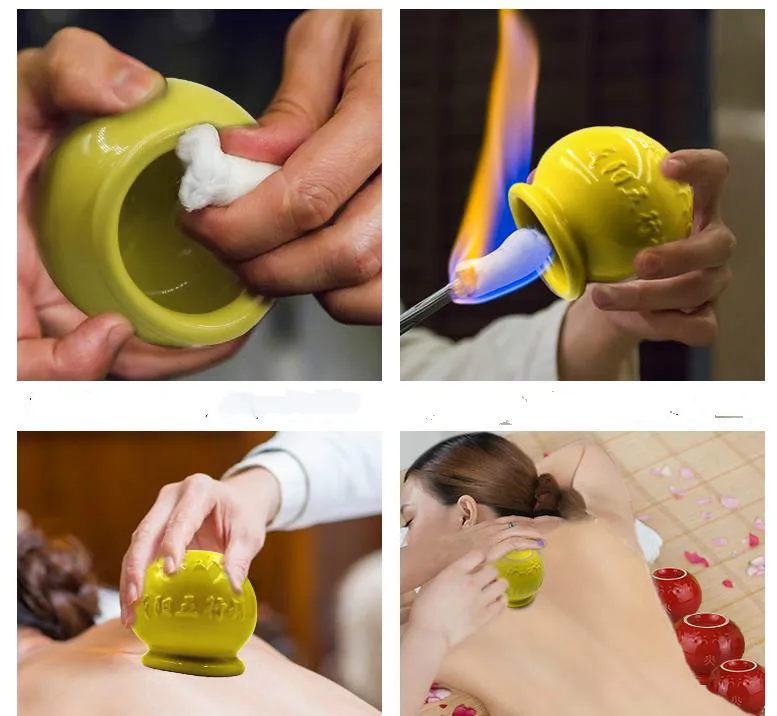in physical therapy massage ceramic cupping home beauty salon pot cupping suits moisture absorption