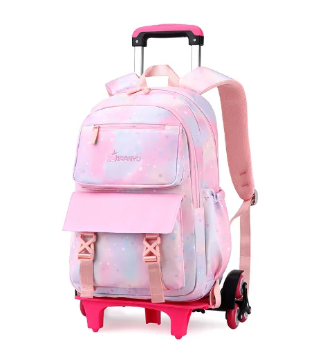 School bag on wheels for Kids School Wheeled Backpack Children Backpack  Student Rolling Backpack For girls Travel Rolling bags