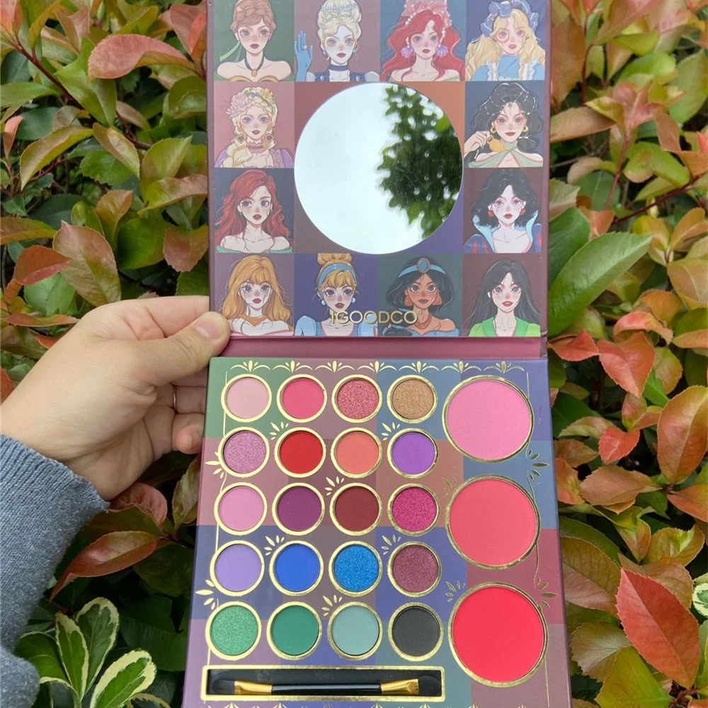 

Multicolour Book Style Glitter Eyeshadow Palette with Brush Matte Shining Blush Eye Shadow Palette Beauty Makeup Products Kit