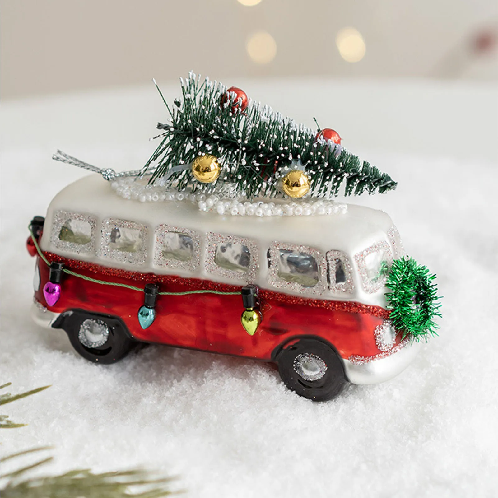 Christmas Hanging Tree Figurines Cute Vivid Circus Bus Ornament Kids Boys Girls Toys Gift