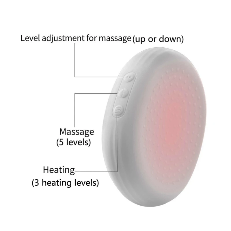 2-in-1 Warming Lactation Massager for Postpartum Adjustable 3-evel Heating & 5 Vibration Speed for Maternity Hotel