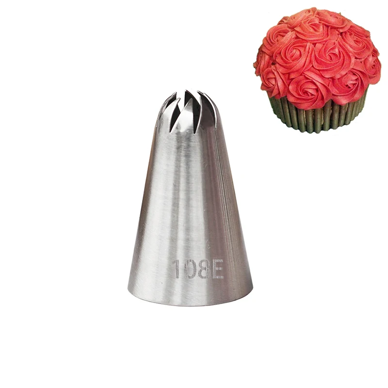 Rose Flower Ice Cream Tool Icing Piping Nozzles Baking Mold Cake Decorating 
