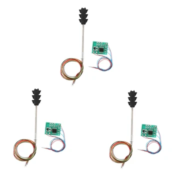 3X 3 색 신호등 신호 Ho Oo 스케일 모델 6LED Diy 샌드 테이블 횡단 거리 건설 철도 양면
